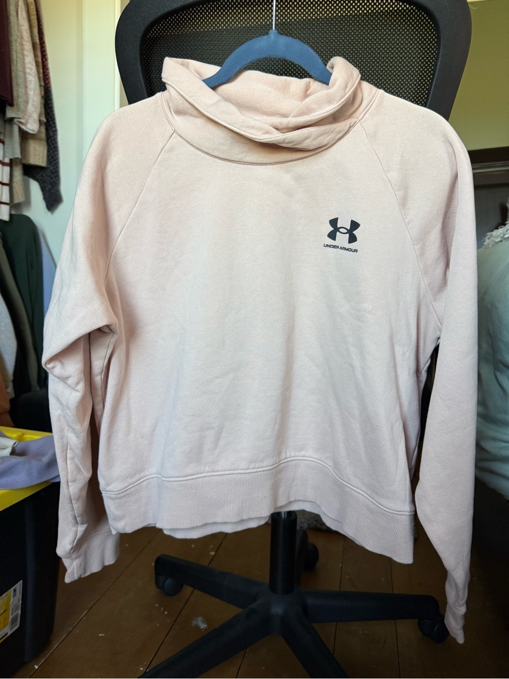 Under Armour Light Pink Funnel Neck Sweatshirt